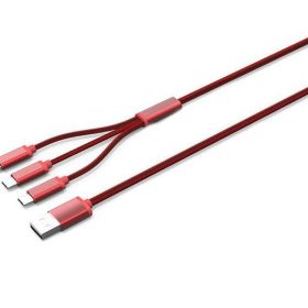 کابل تبدیل USB به MicroUSB/Lightning/Type-c مدل SUI NI XING به طول 1.2 متر