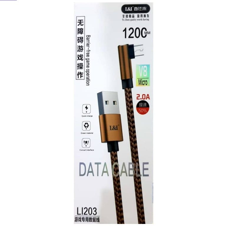 کابل تبدیل USBبه MICRO USB مدل LI203به طول 1/2متر